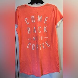 Vintage Y2K neon coral sleep tee shirt